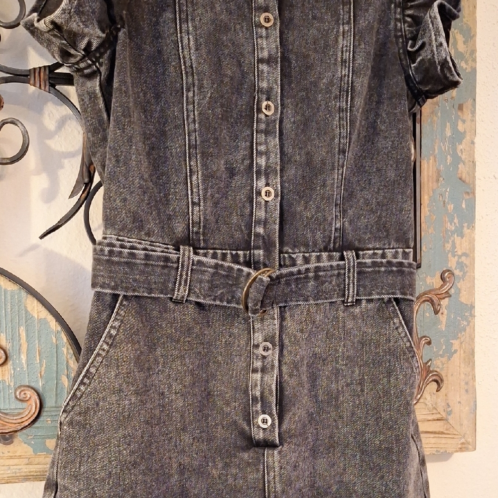 Le Lis Black Denim Romper. Great Condition Size XS - Picture 11 of 16
